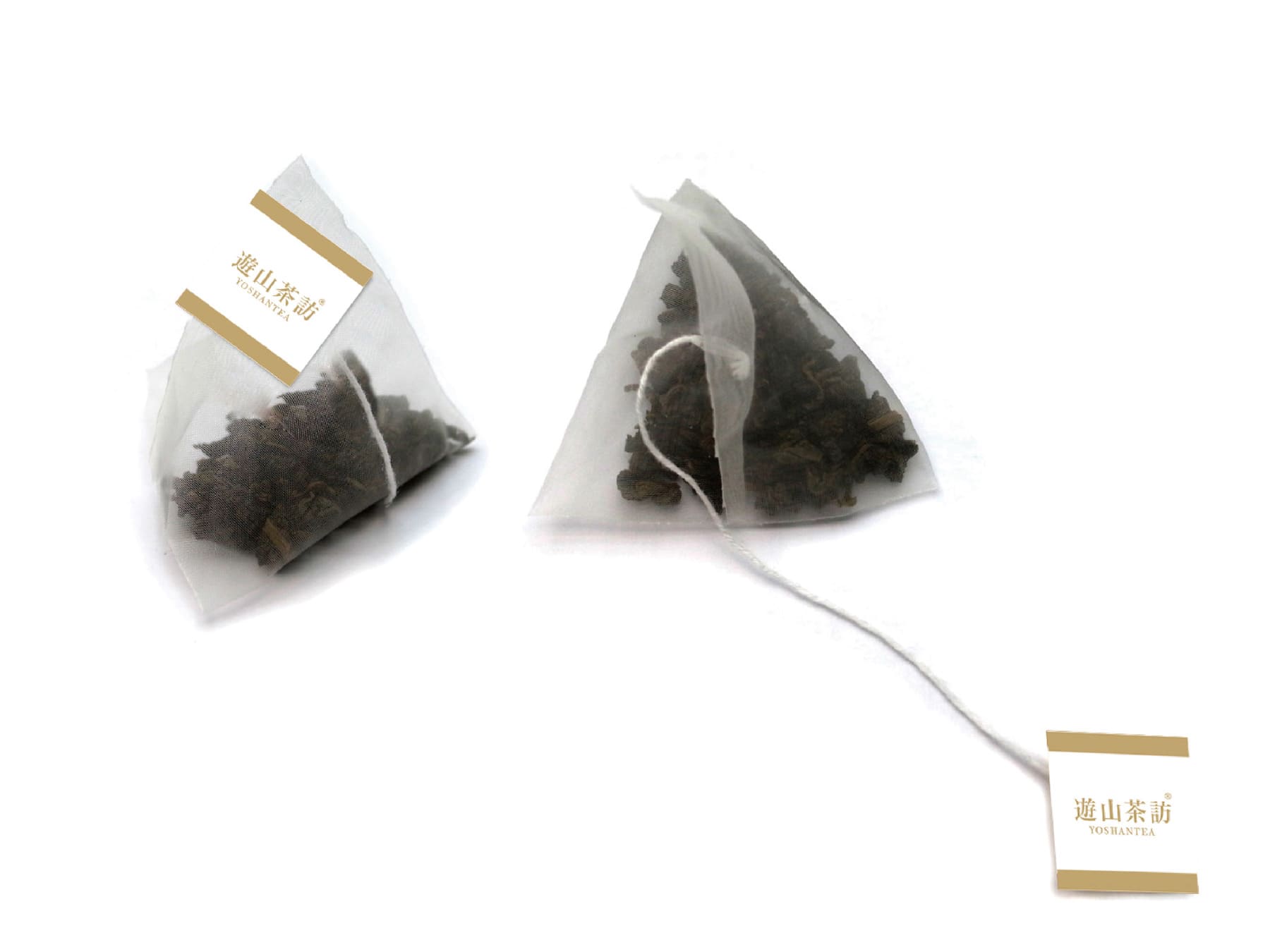 Triangular Tea Bags with Label